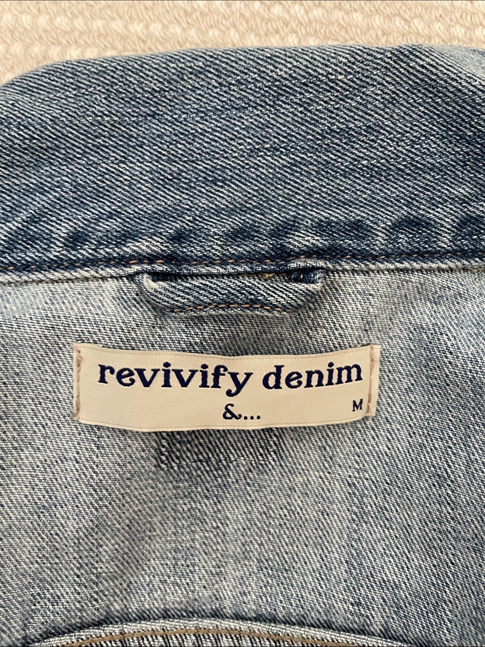 Hermes Blue Denim Jacket with Orange and Leopard Print Panel - Picture 6 of 6